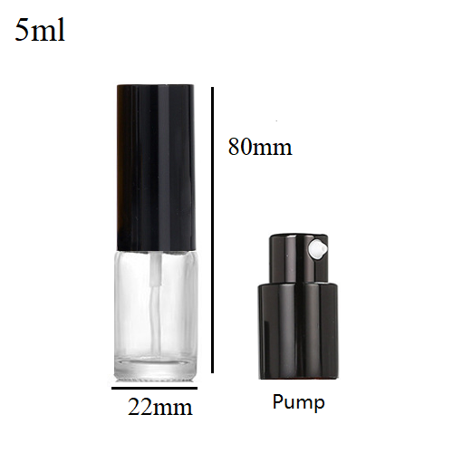 5ml-100ml Glass Round Bottle With Aluminum Pump