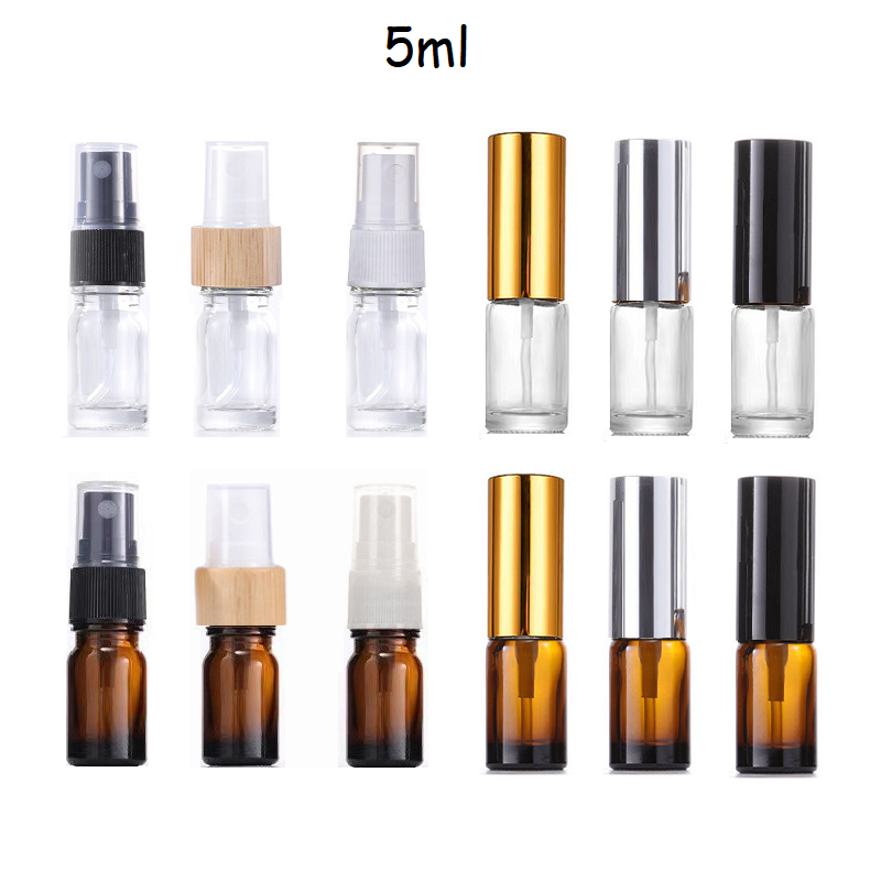 5ml Glass Round Bottle With Sprayer