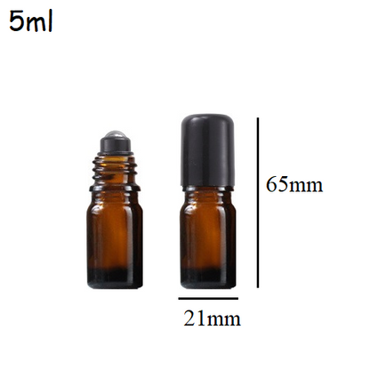 5ml Glass Round Roll On Bottle