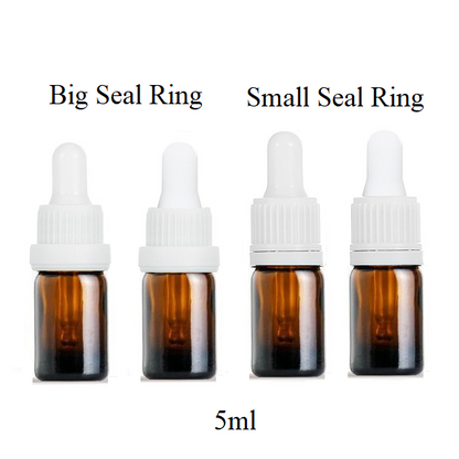 5ml Glass Round Bottle With Plastic Seal Ring Dropper