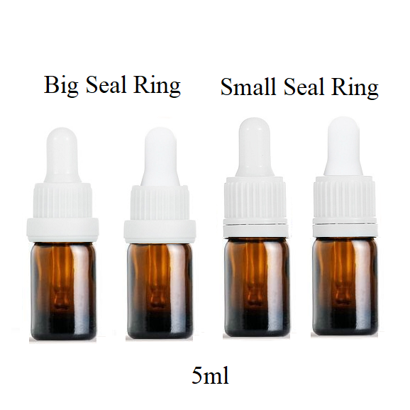 5ml-100ml Glass Round Bottle With Seal Ring Dropper