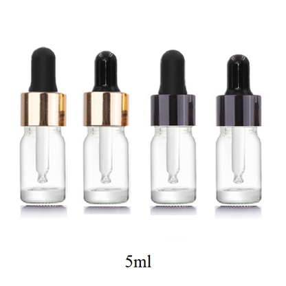 5ml Glass Round Bottle With Aluminum Ring Dropper