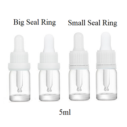 5ml Glass Round Bottle With Plastic Seal Ring Dropper