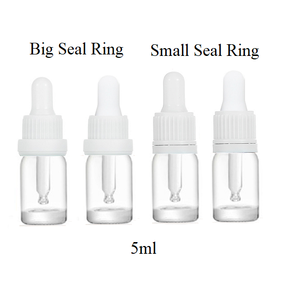 5ml-100ml Glass Round Bottle With Seal Ring Dropper