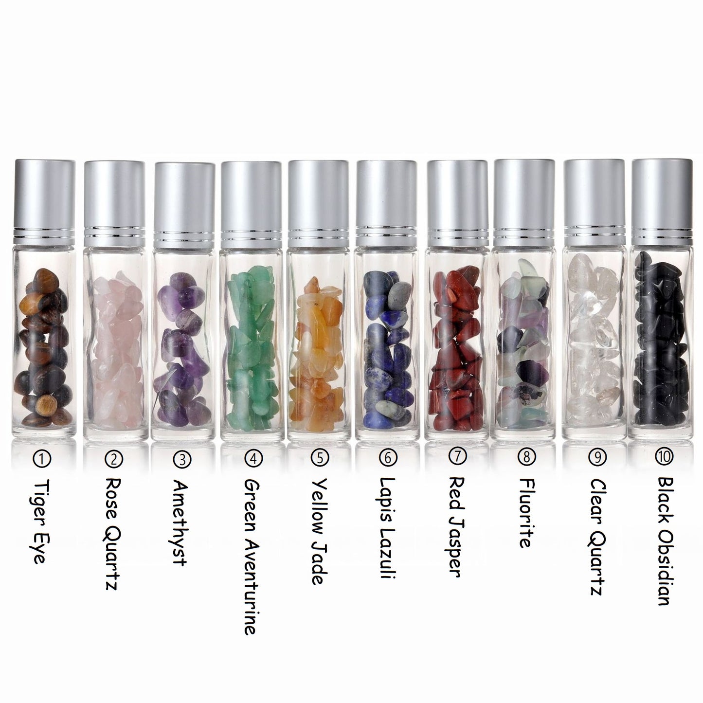 10ml Natural Gemstone Thick Glass Roll On