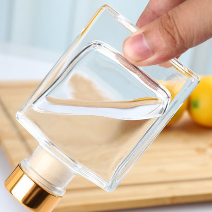 120ml Flat Square Glass Reed Diffuser Bottle