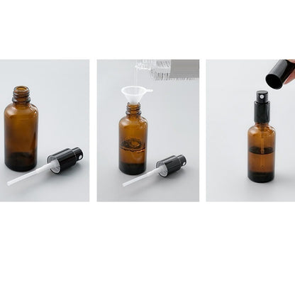 5ml-100ml Glass Round Bottle With Aluminum Sprayer / Pump