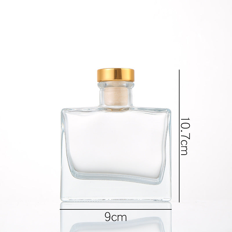 120ml Flat Square Glass Reed Diffuser Bottle