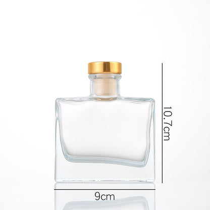 120ml Flat Square Glass Reed Diffuser Bottle