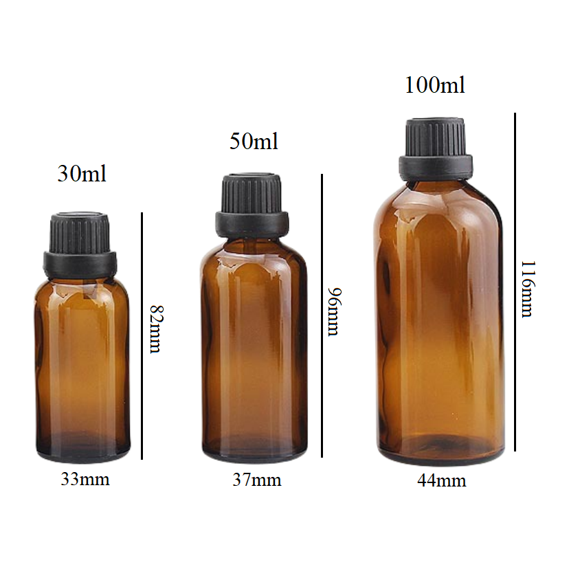 5ml-100ml Glass Round Bottle With Orifice Reducer