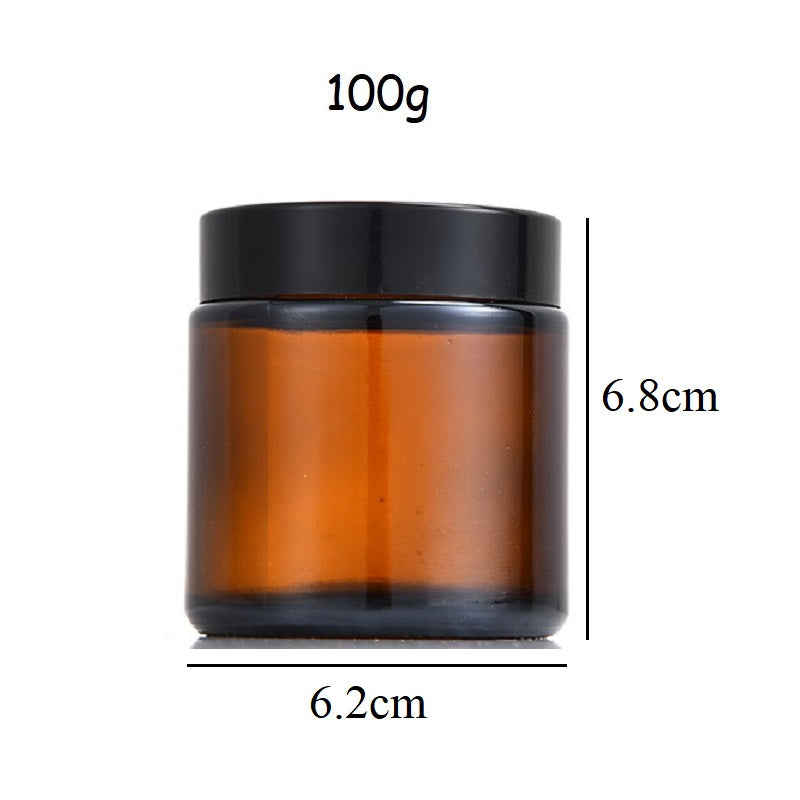 100g 200g Amber Glass Candle Jar