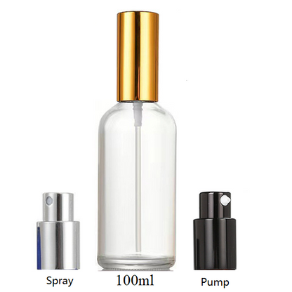 100ml Glass Round Bottle With Sprayer