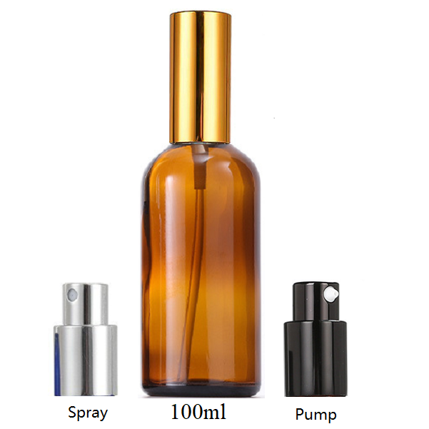 100ml Glass Round Bottle With Sprayer