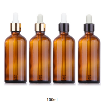 100ml Glass Round Bottle With Aluminum Ring Dropper