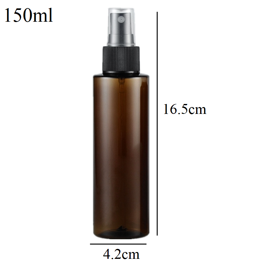 30ml 50ml 100ml 150ml PET Bottle With Black Plastic Sprayer / Pump