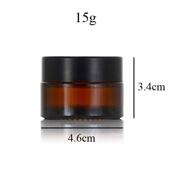 5g 15g 30g 60g 100g Amber Glass Jar