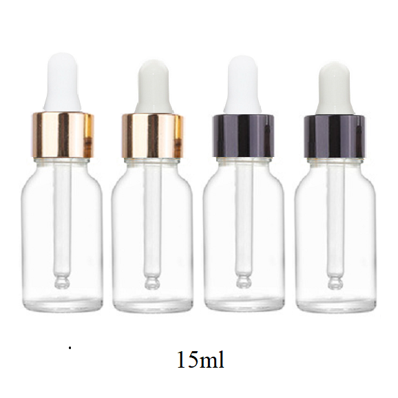 15ml Glass Round Bottle With Aluminum Ring Dropper