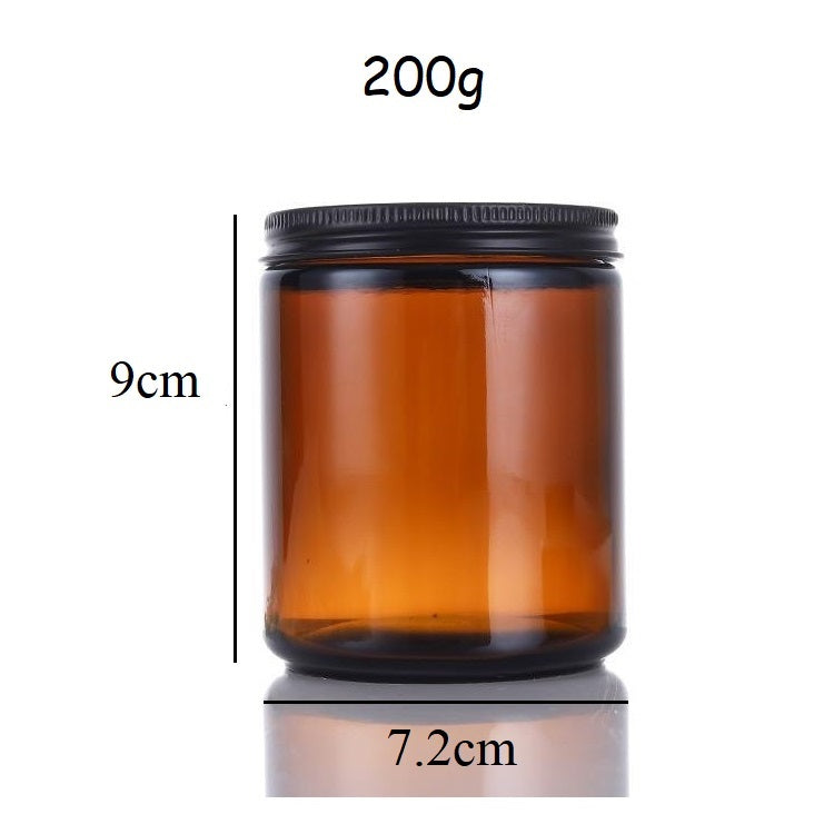 100g 200g Amber Glass Candle Jar