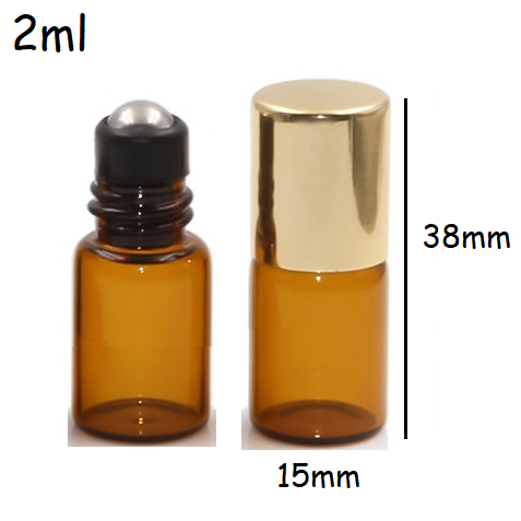 2ml 3ml Glass Roll On Tester