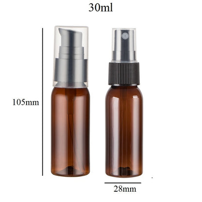 30ml 50ml 100ml 150ml PET Bottle With Black Plastic Sprayer / Pump