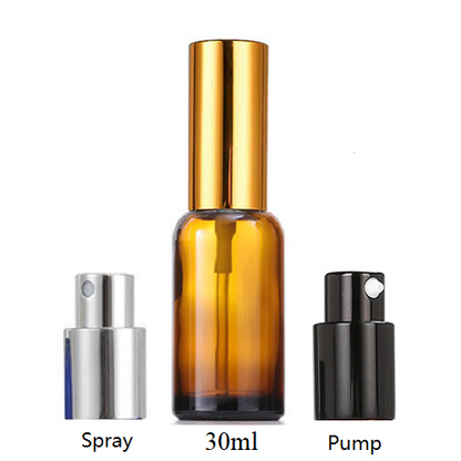 30ml Glass Round Bottle With Sprayer