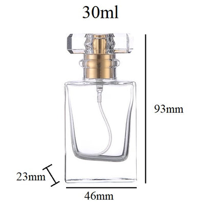 30ml 50ml Glass Square Cologne Perfume Bottle (Screw On)