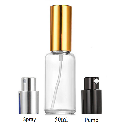 50ml Glass Round Bottle With Sprayer