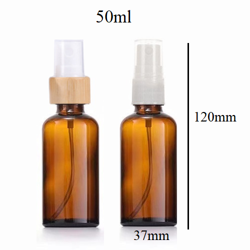 50ml Glass Round Bottle With Sprayer