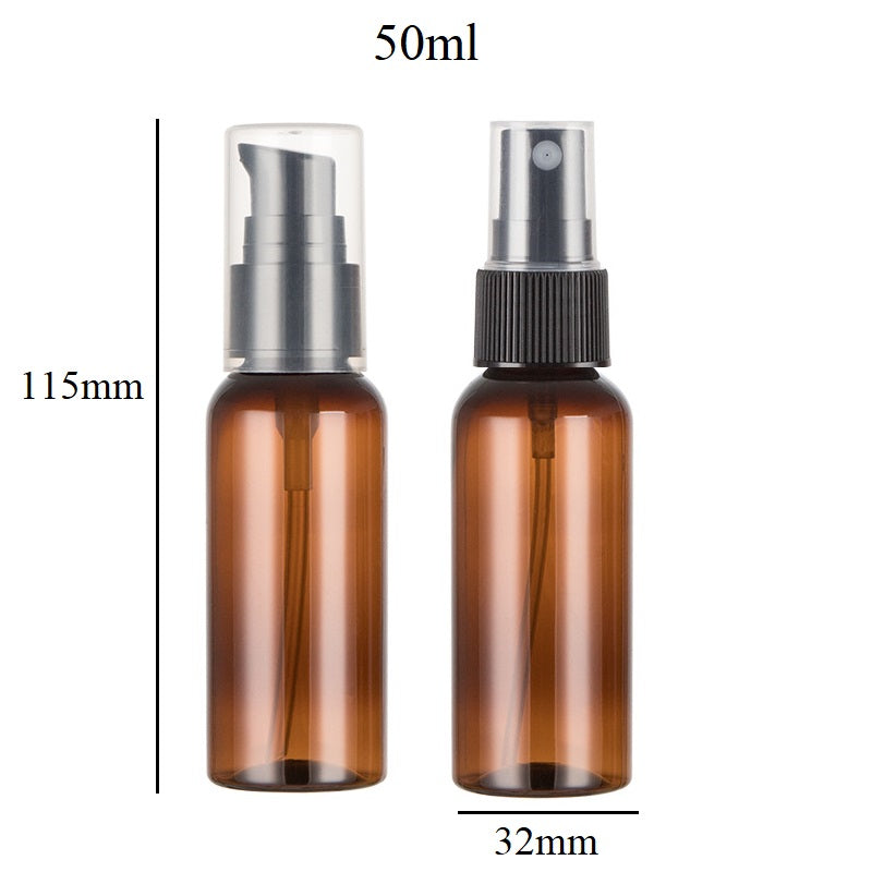 30ml 50ml 100ml 150ml PET Bottle With Black Plastic Sprayer / Pump