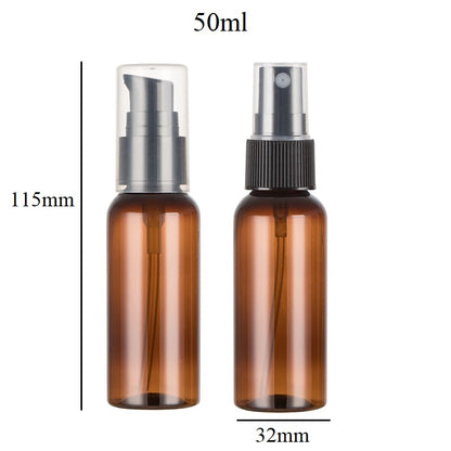 30ml 50ml 100ml 150ml PET Bottle With Black Plastic Sprayer / Pump