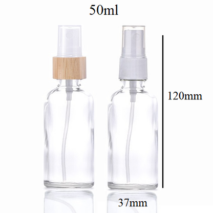 50ml Glass Round Bottle With Sprayer