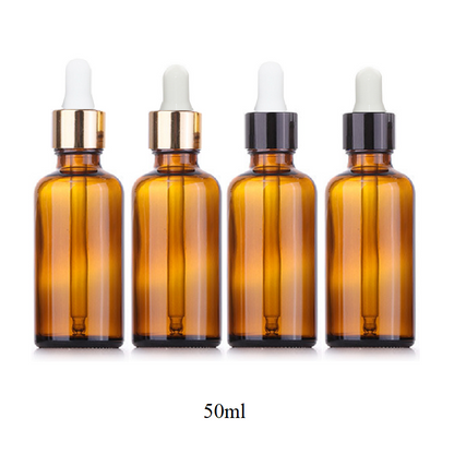 50ml Glass Round Bottle With Aluminum Ring Dropper