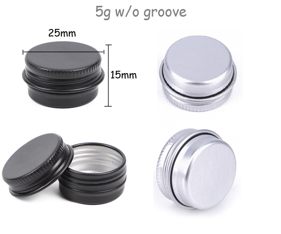 5g 10g 15g 30g 50g 60g 100g 150g Silver Black Aluminum Tin