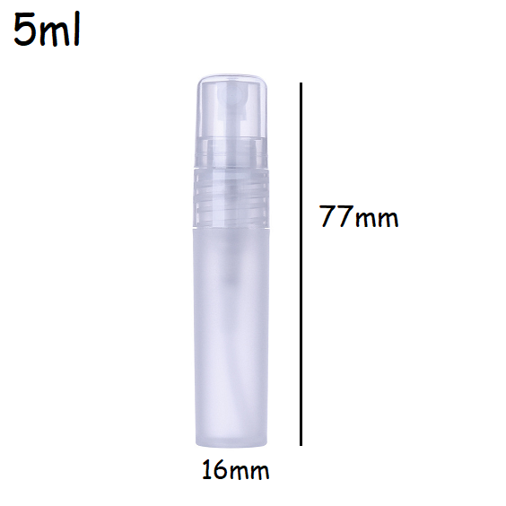 5ml 10ml Frosted Clear Plastic Perfume Atomizer