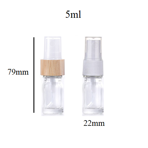 5ml Glass Round Bottle With Sprayer