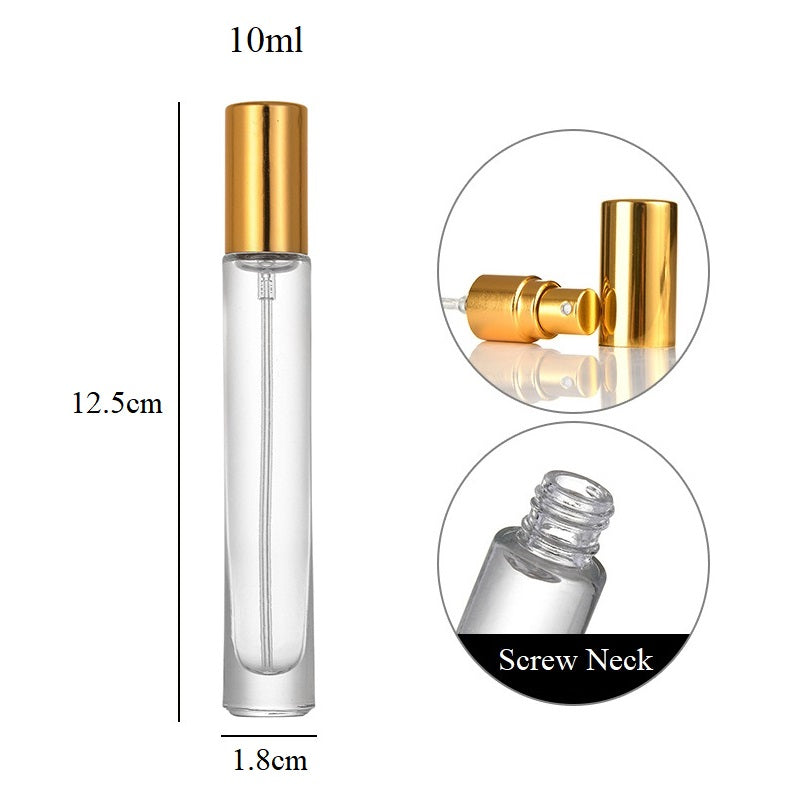 10ml Clear Thick Glass Perfume Atomizer