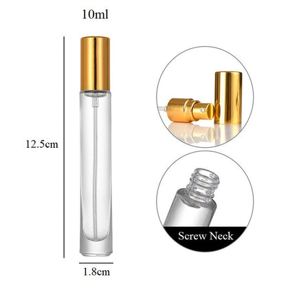 10ml Clear Thick Glass Perfume Atomizer